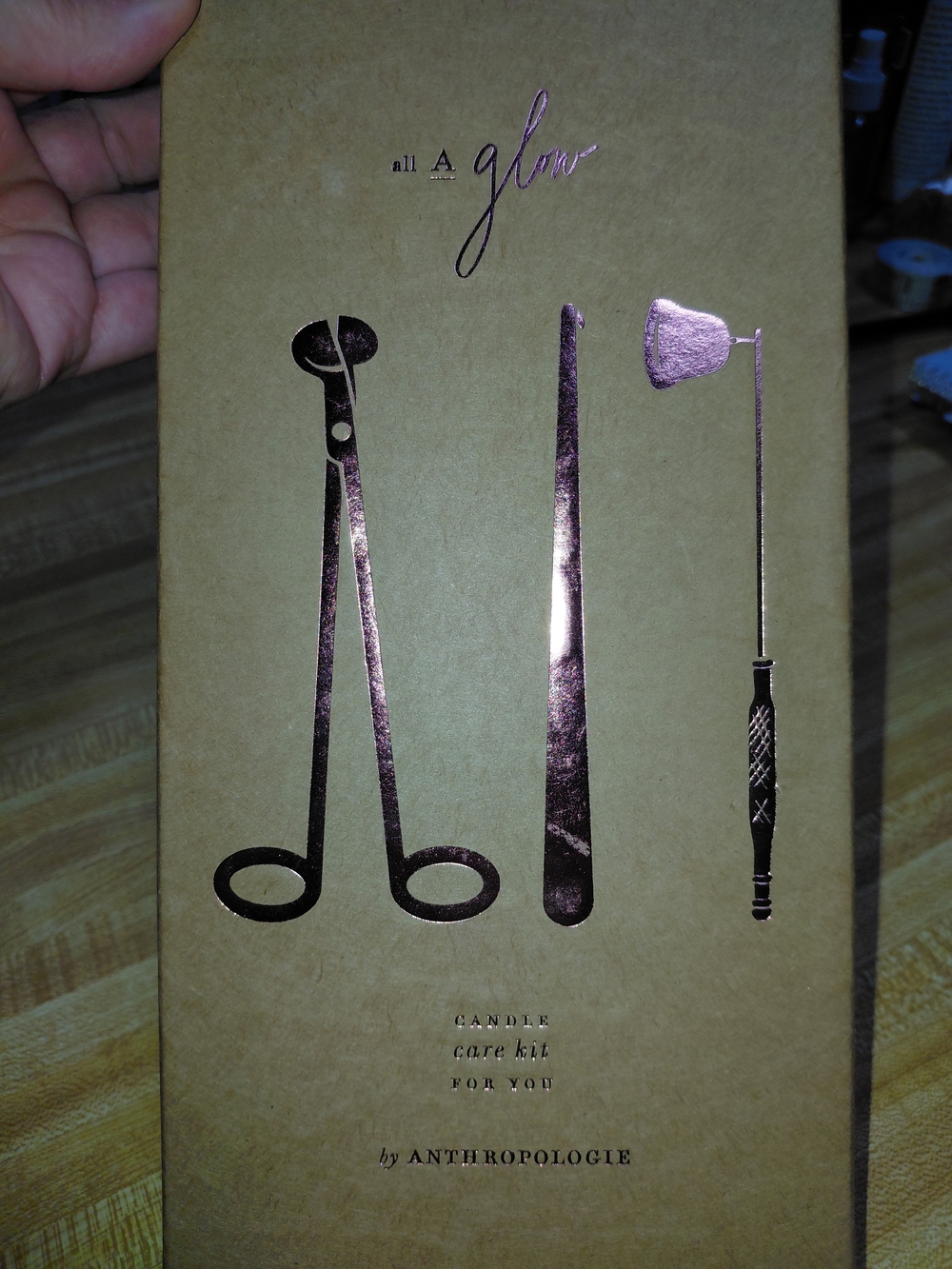 Anthropologie Candle Care Set — Rose Gold Tools